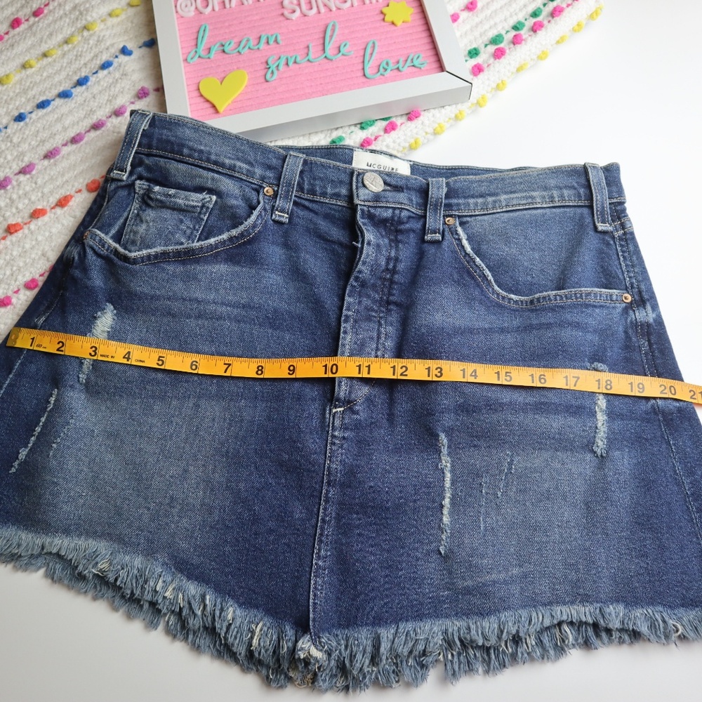 McGuire Denim Distressed Mini Skirt Size 14 - Picture 3 of 5